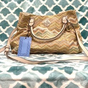 Simply Vera Vera Wang Chevron Straw Bag
